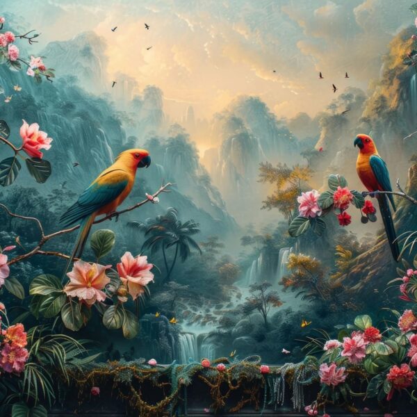 Parrot Paradise Mural