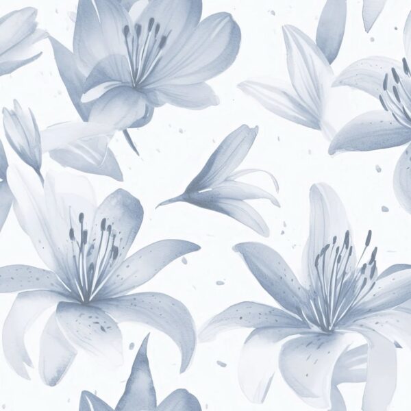 Watercolour Lillies Mural