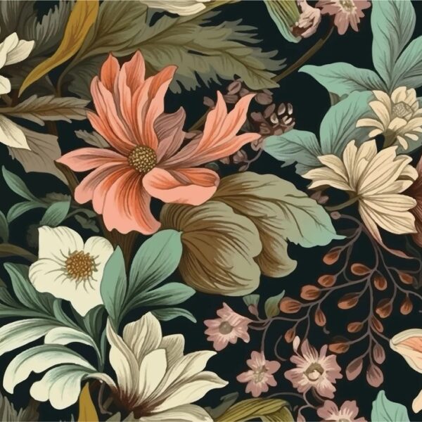 Vintage Blooms Mural