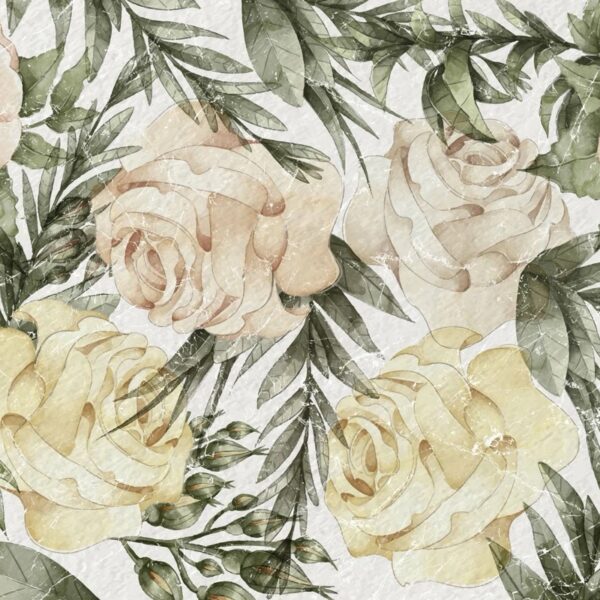 Roseate Crackle Mural