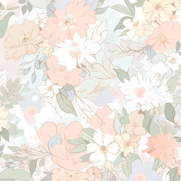 Pastel Petals Mural