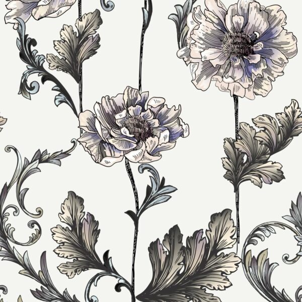 Ornate Peony Wallpaper