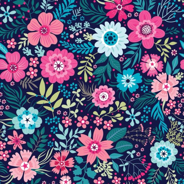 Bright Blooms Wallpaper