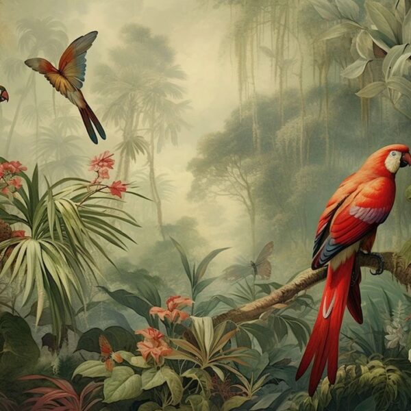 Parrot Serenade Mural