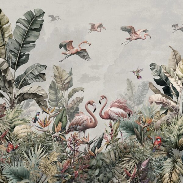 Flamingo Cortege Mural