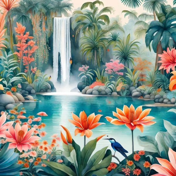 Bright Benta Falls Mural