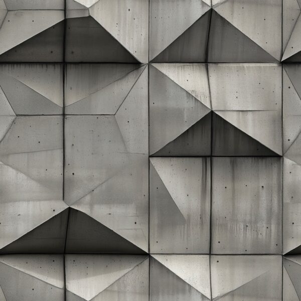 3D Concrete Cubes Mural