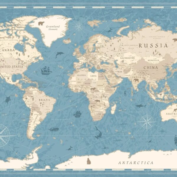 Directions Map Mural