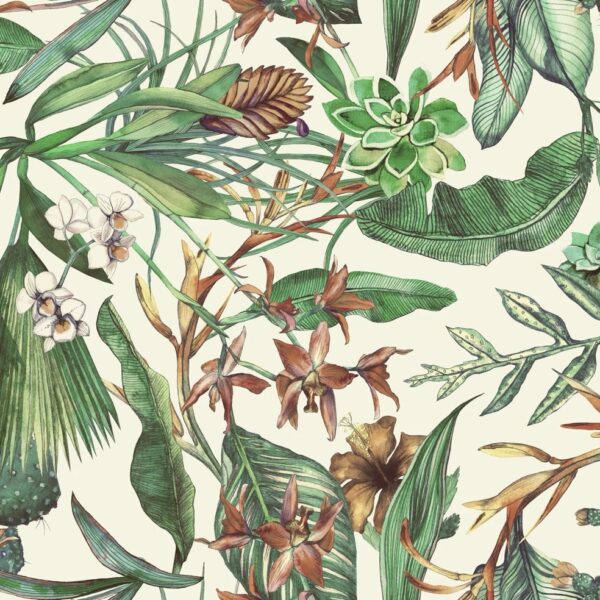 Antique Malvaceae Mural